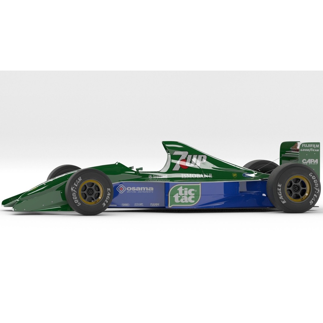 Jordan 191 Formula-1 3D Model – Vintage Racing Car, FBX, PBR Textures - View 8
