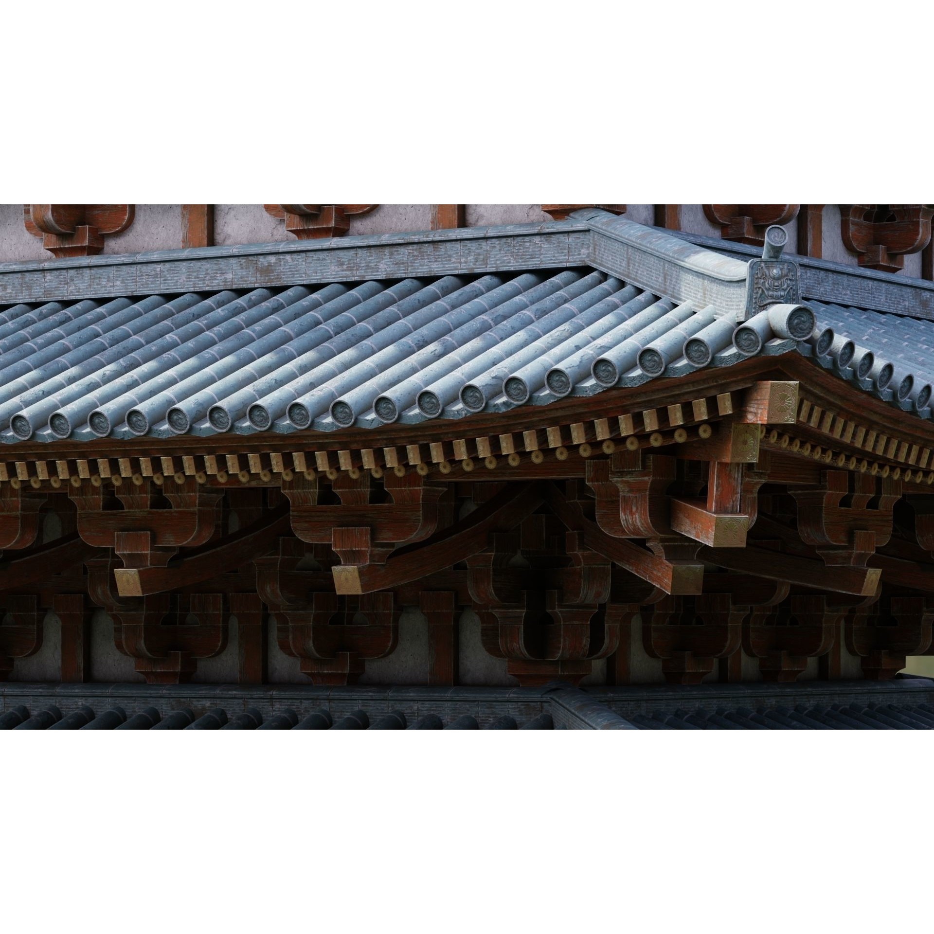 Japanese Modular Pagoda - Low-Poly Game-Ready 3D Model - View 11