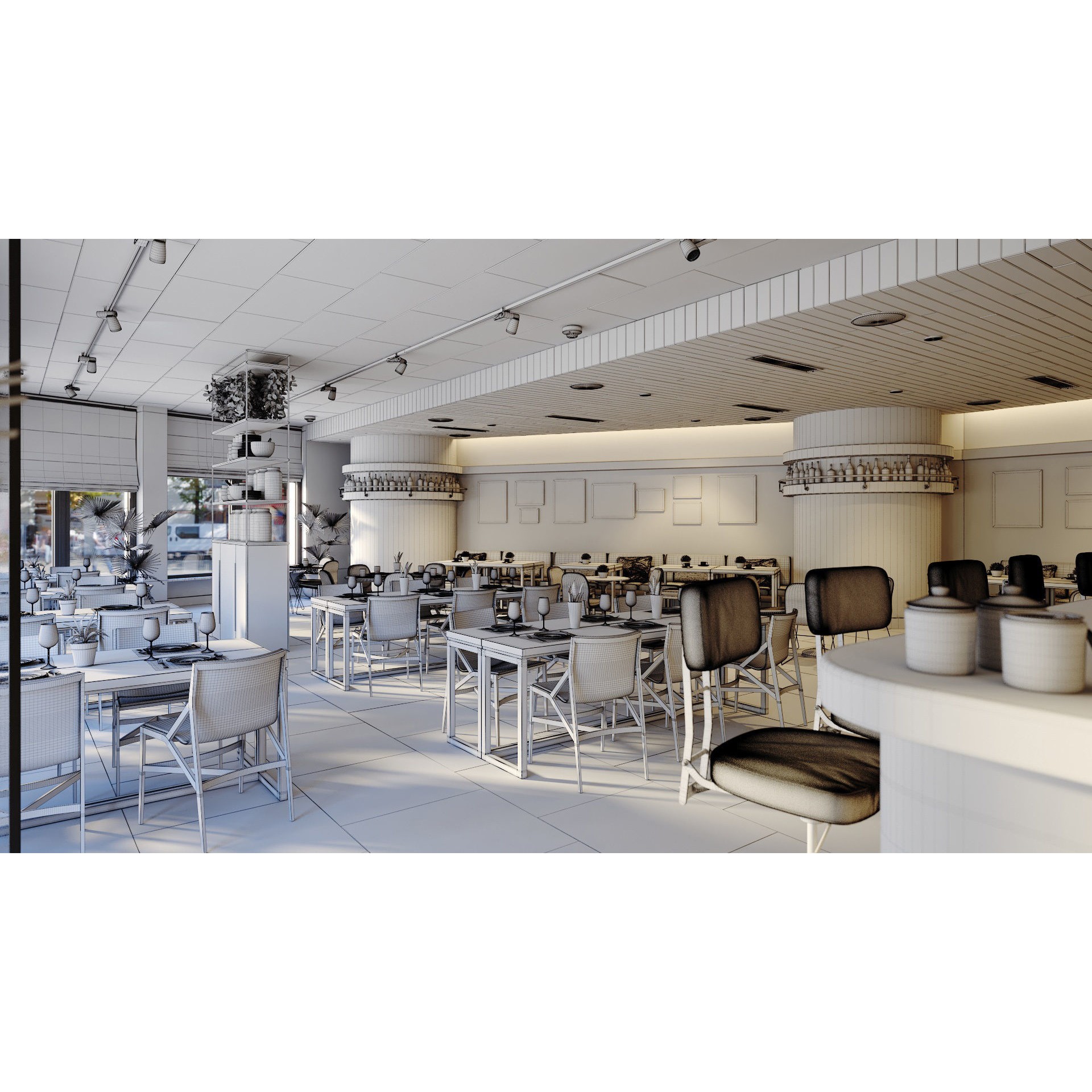 Archinteriors Vol 57 - High-Quality Restaurant Interior 3D Model