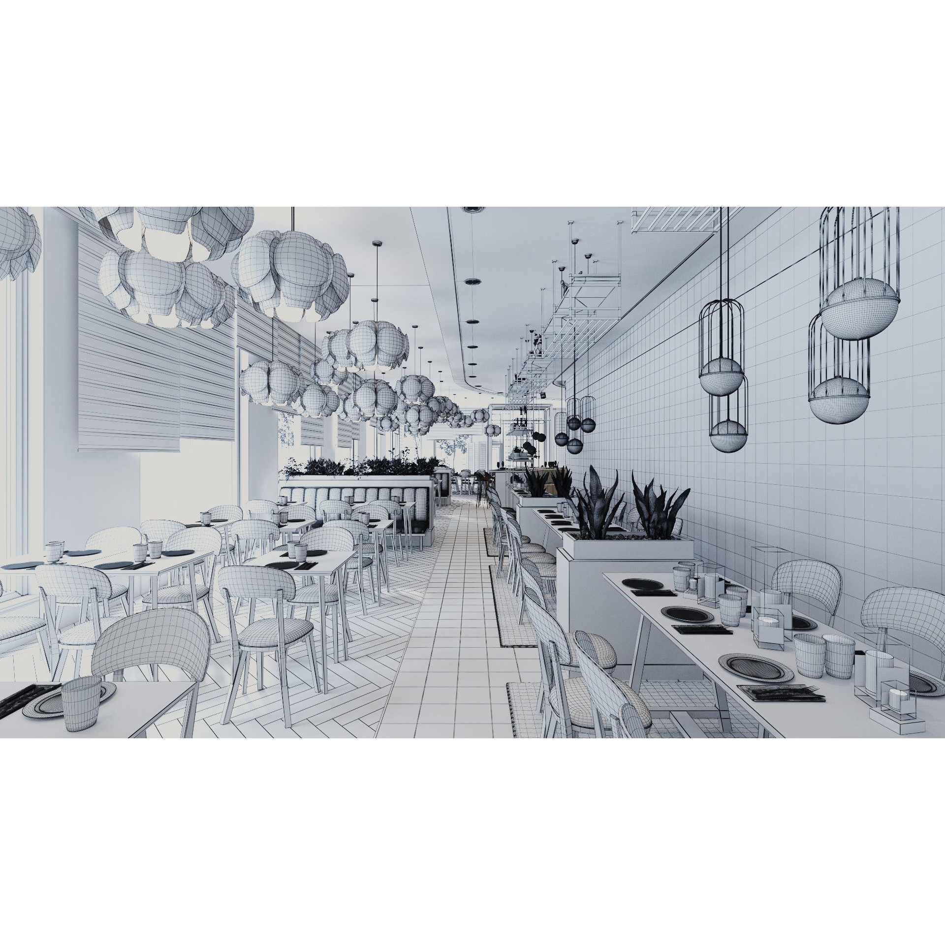 Archinteriors Vol 57 - High-Quality Restaurant Interior 3D Model - View 10