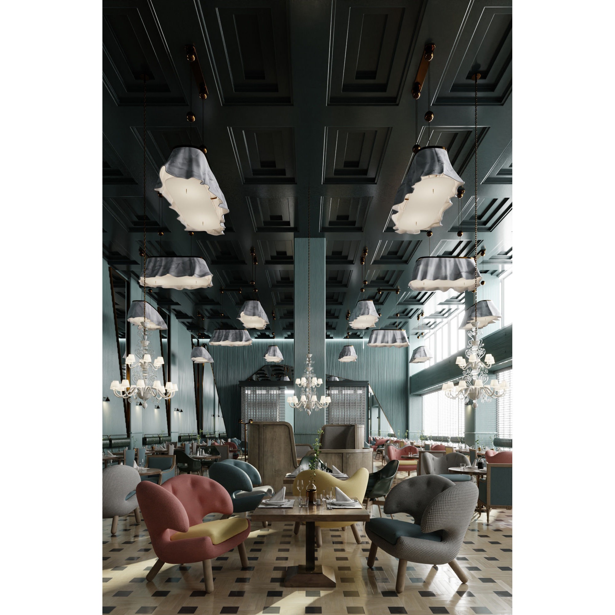 Archinteriors Vol 57 - High-Quality Restaurant Interior 3D Model - View 12