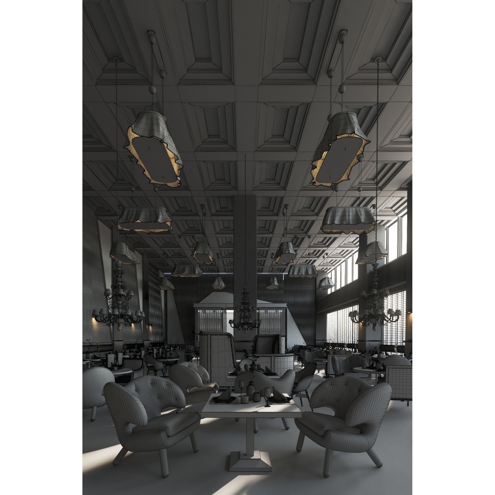 Archinteriors Vol 57 - High-Quality Restaurant Interior 3D Model - View 14