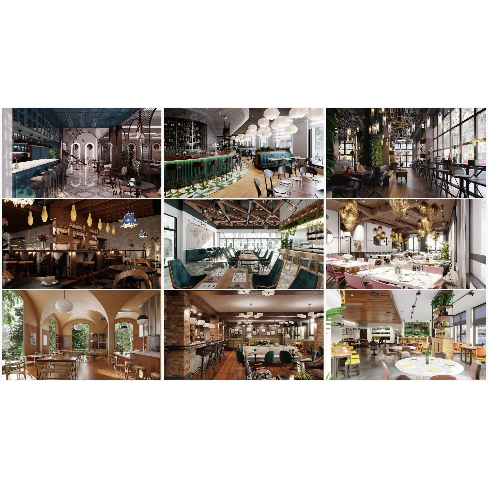 Archinteriors Vol 57 - High-Quality Restaurant Interior 3D Model - View 2