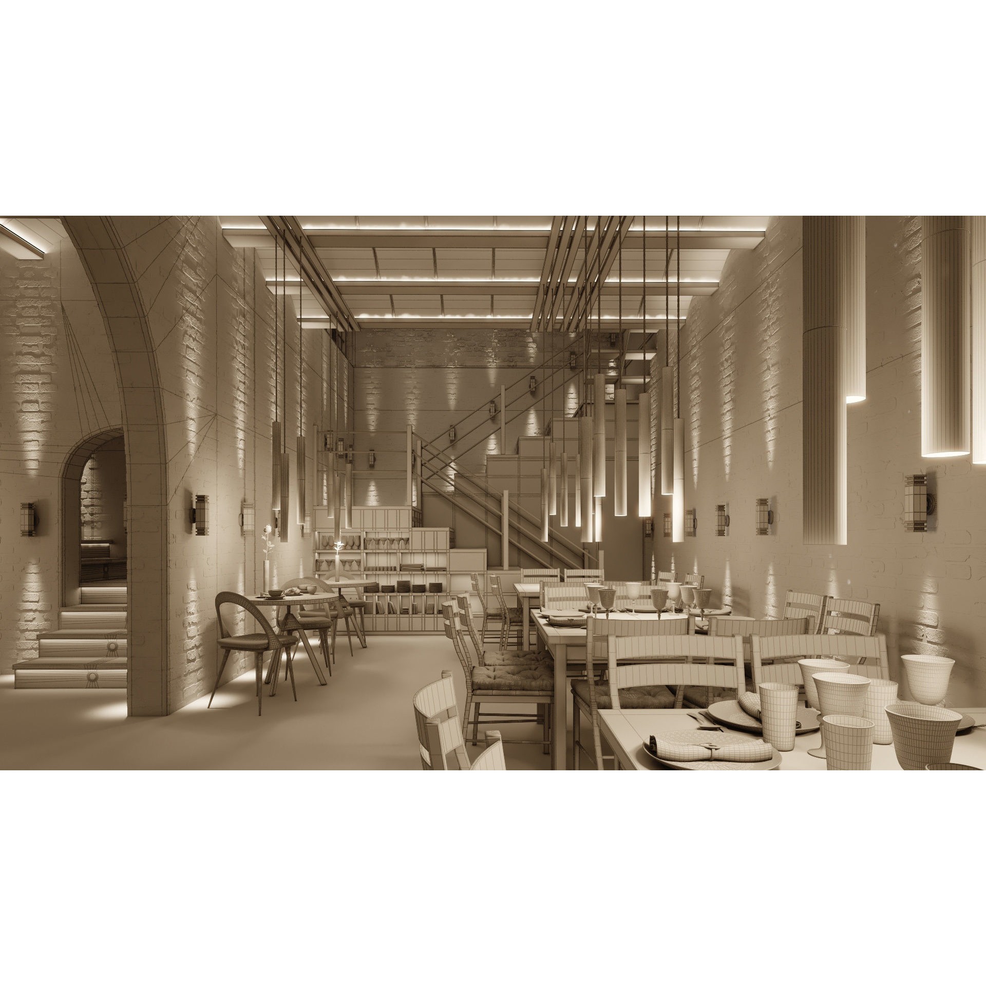 Archinteriors Vol 57 - High-Quality Restaurant Interior 3D Model - View 22