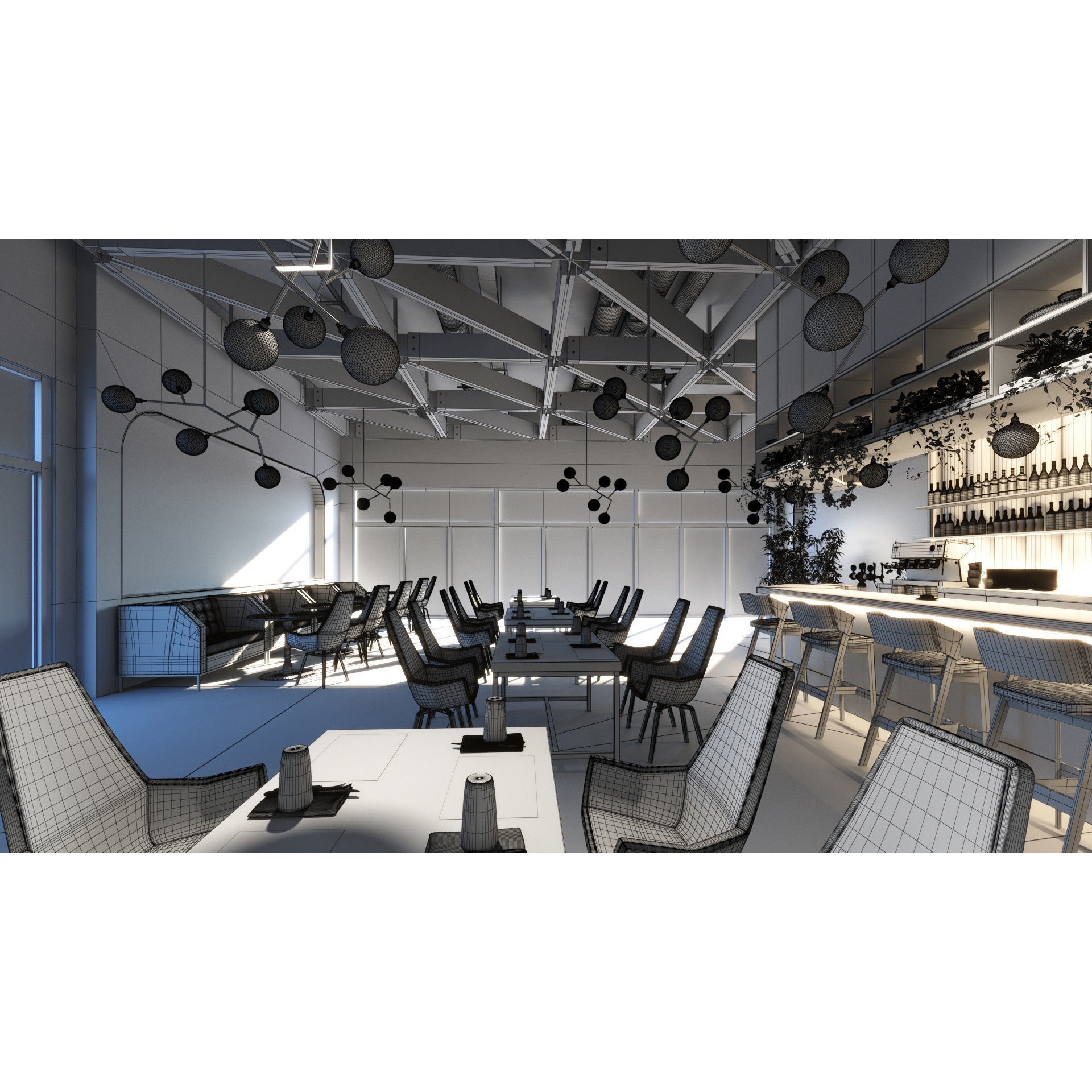 Archinteriors Vol 57 - High-Quality Restaurant Interior 3D Model - View 25