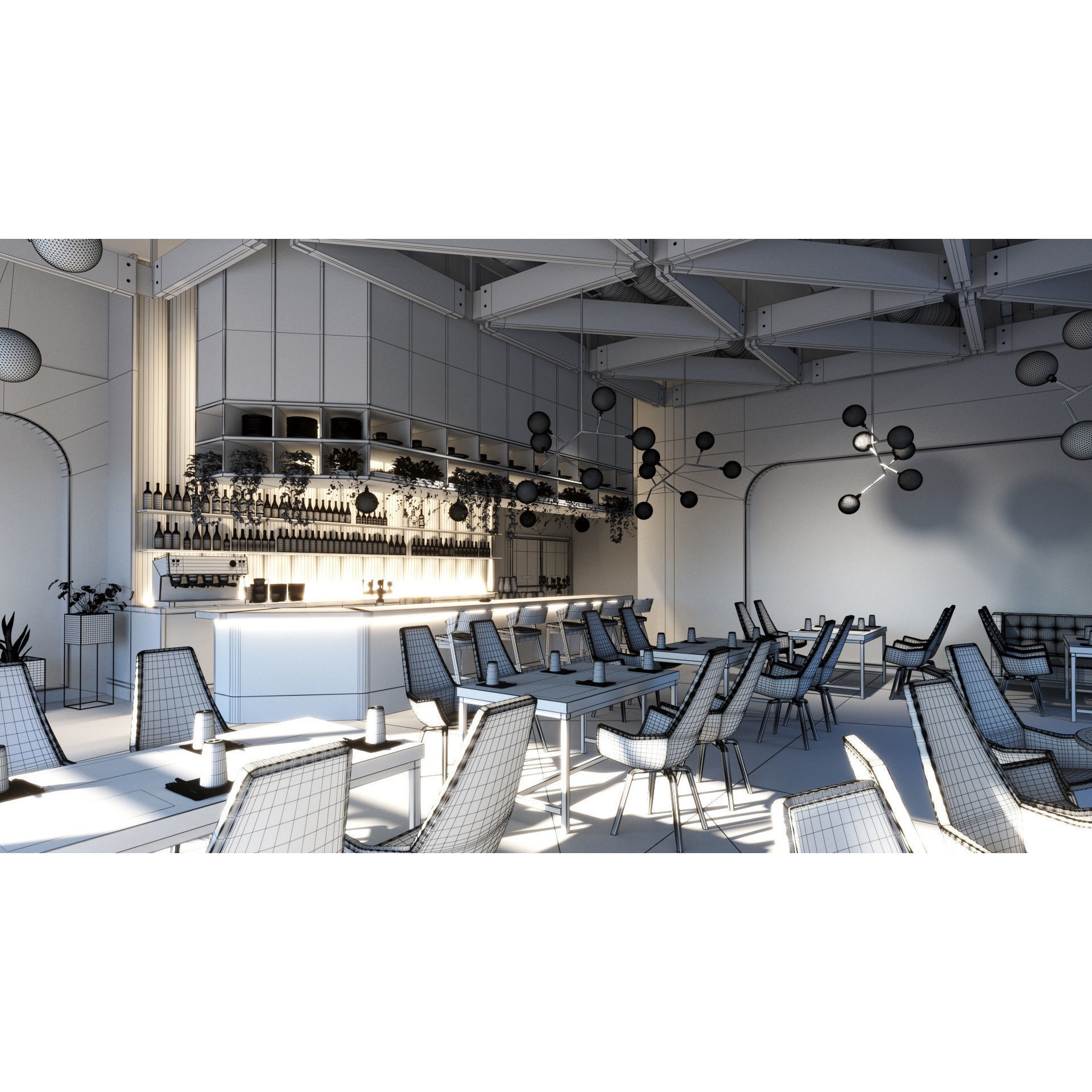 Archinteriors Vol 57 - High-Quality Restaurant Interior 3D Model - View 26