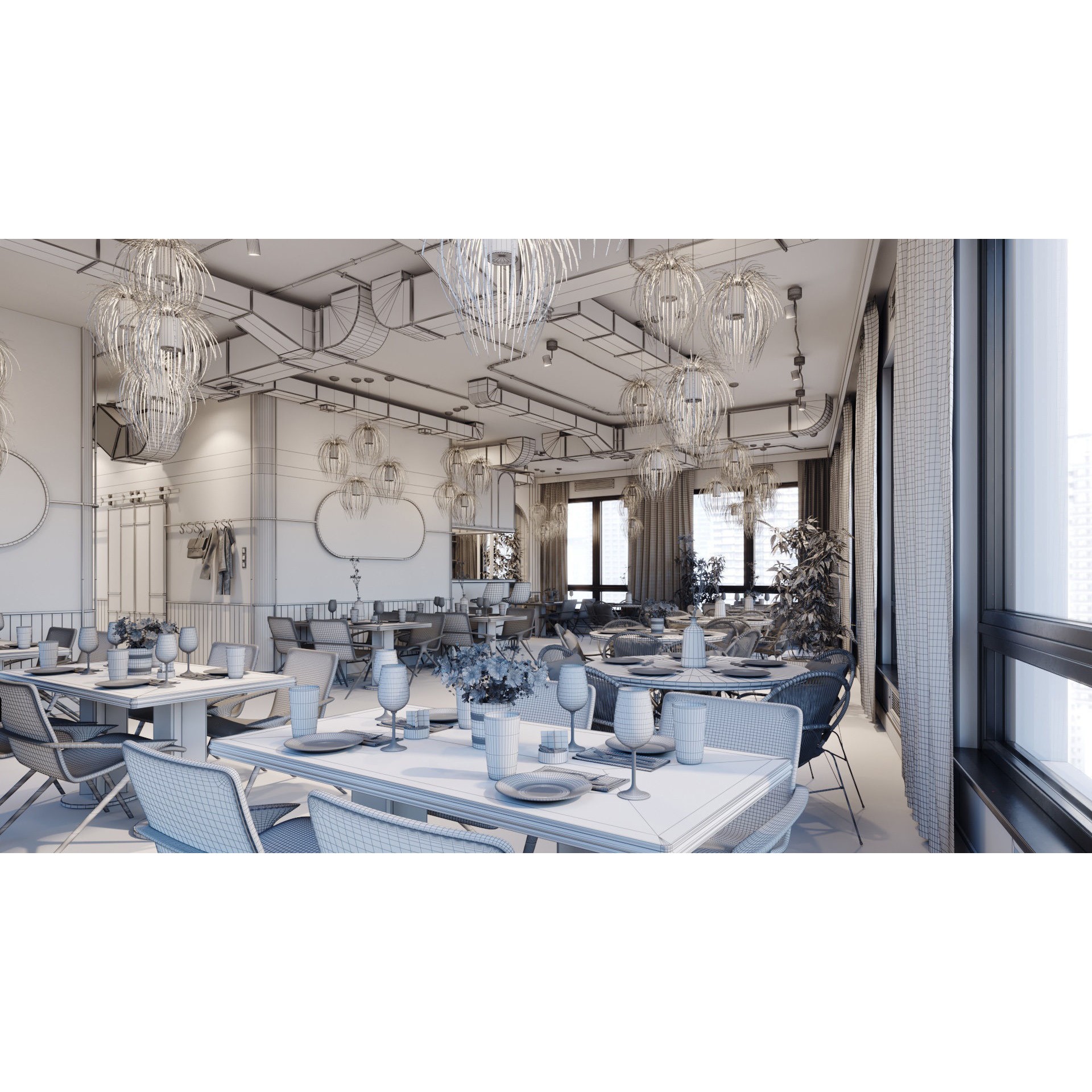 Archinteriors Vol 57 - High-Quality Restaurant Interior 3D Model - View 29