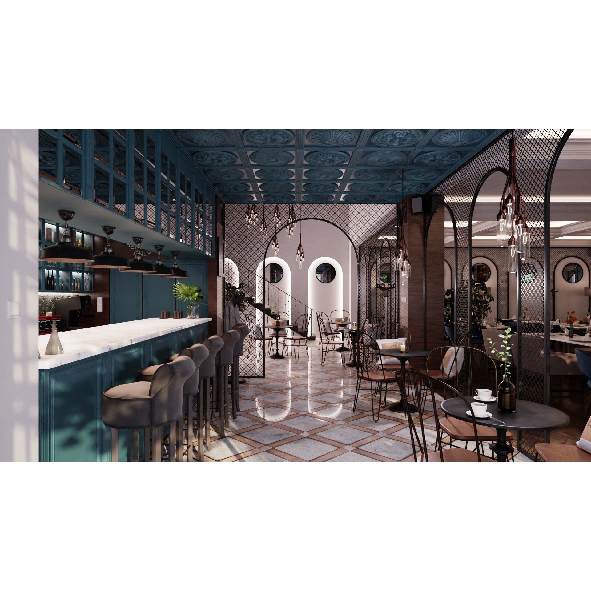 Archinteriors Vol 57 - High-Quality Restaurant Interior 3D Model - View 3