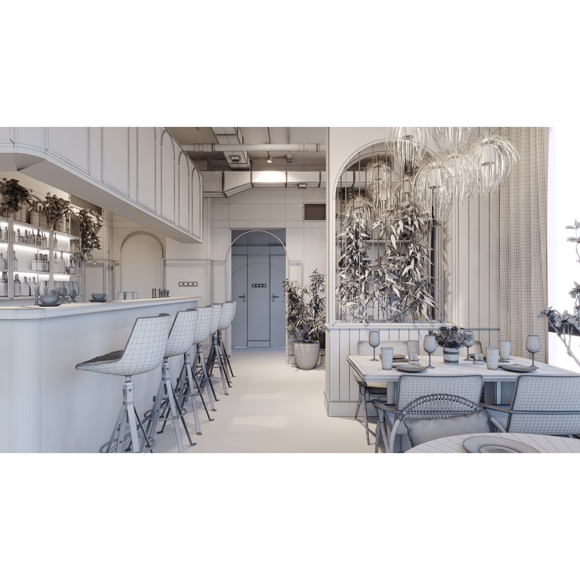 Archinteriors Vol 57 - High-Quality Restaurant Interior 3D Model - View 30