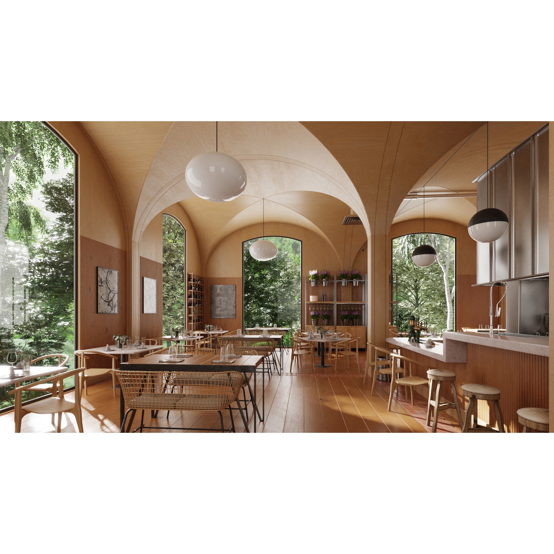Archinteriors Vol 57 - High-Quality Restaurant Interior 3D Model - View 31
