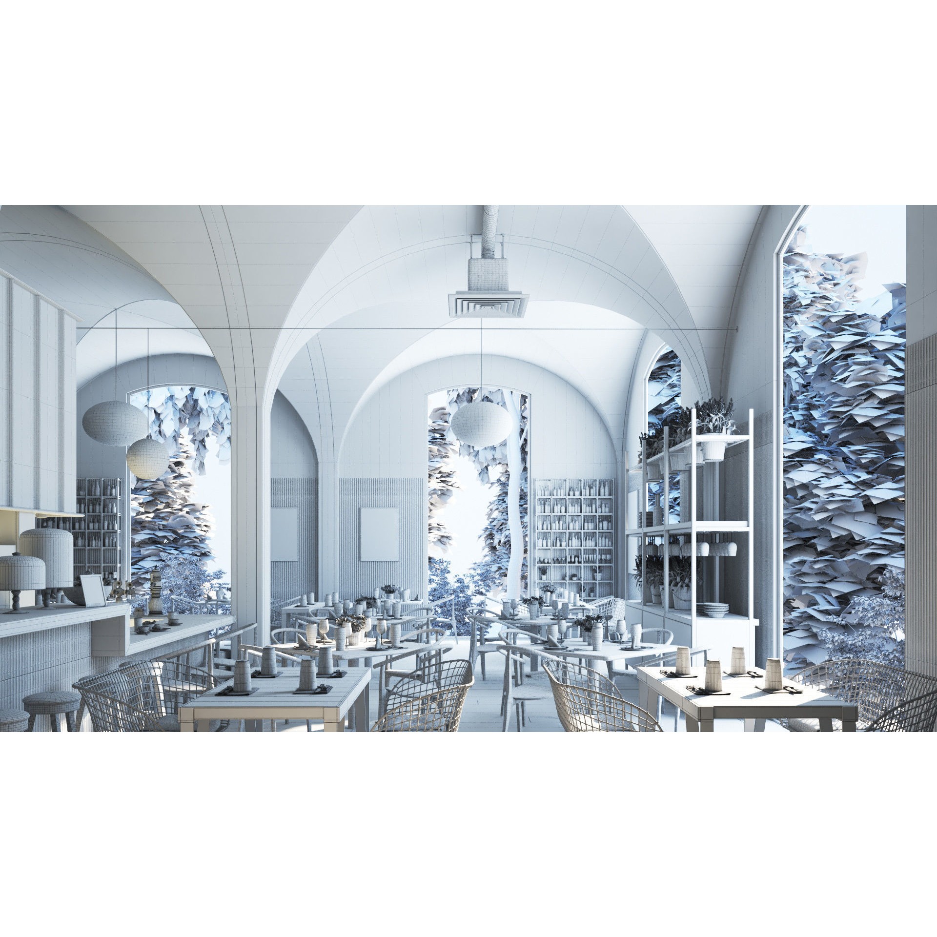 Archinteriors Vol 57 - High-Quality Restaurant Interior 3D Model - View 34