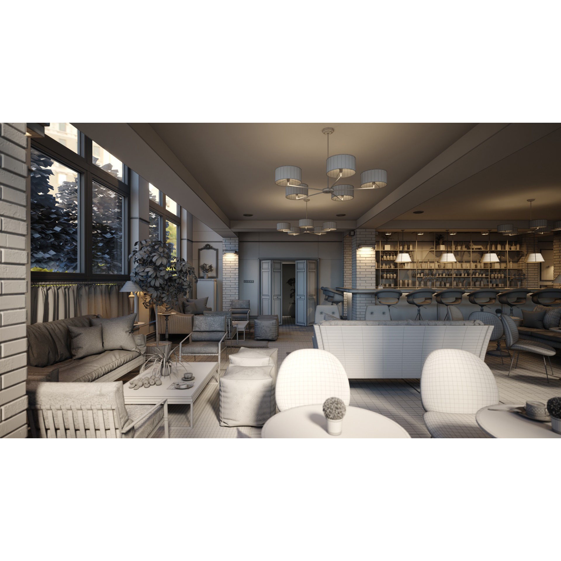 Archinteriors Vol 57 - High-Quality Restaurant Interior 3D Model - View 38