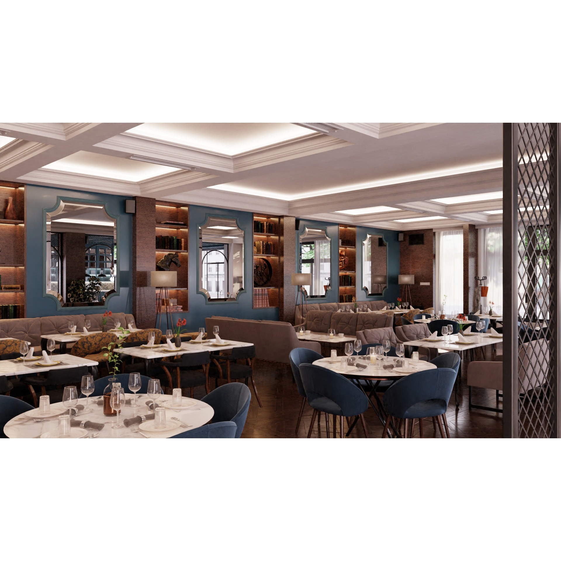 Archinteriors Vol 57 - High-Quality Restaurant Interior 3D Model - View 4