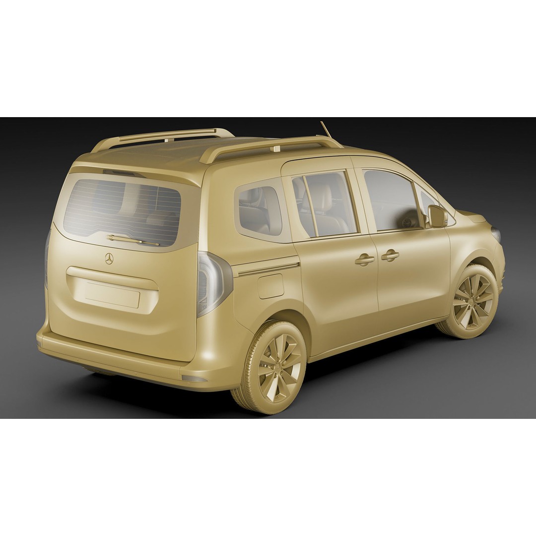 Mercedes T-Class 2023 3D Model – Realistic MPV with PBR Textures, FBX & Blender - View 24