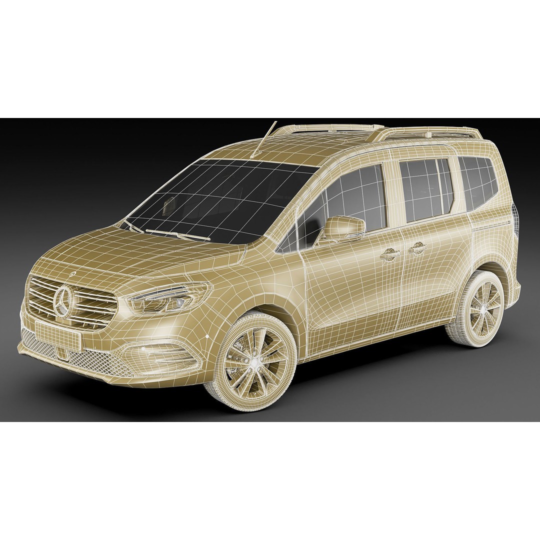 Mercedes T-Class 2023 3D Model – Realistic MPV with PBR Textures, FBX & Blender - View 28