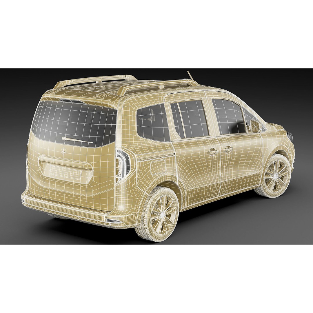 Mercedes T-Class 2023 3D Model – Realistic MPV with PBR Textures, FBX & Blender - View 29