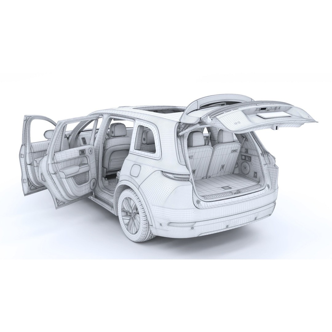 Li Auto L9 3D Model – Full-Size SUV with Interior, FBX, Blender