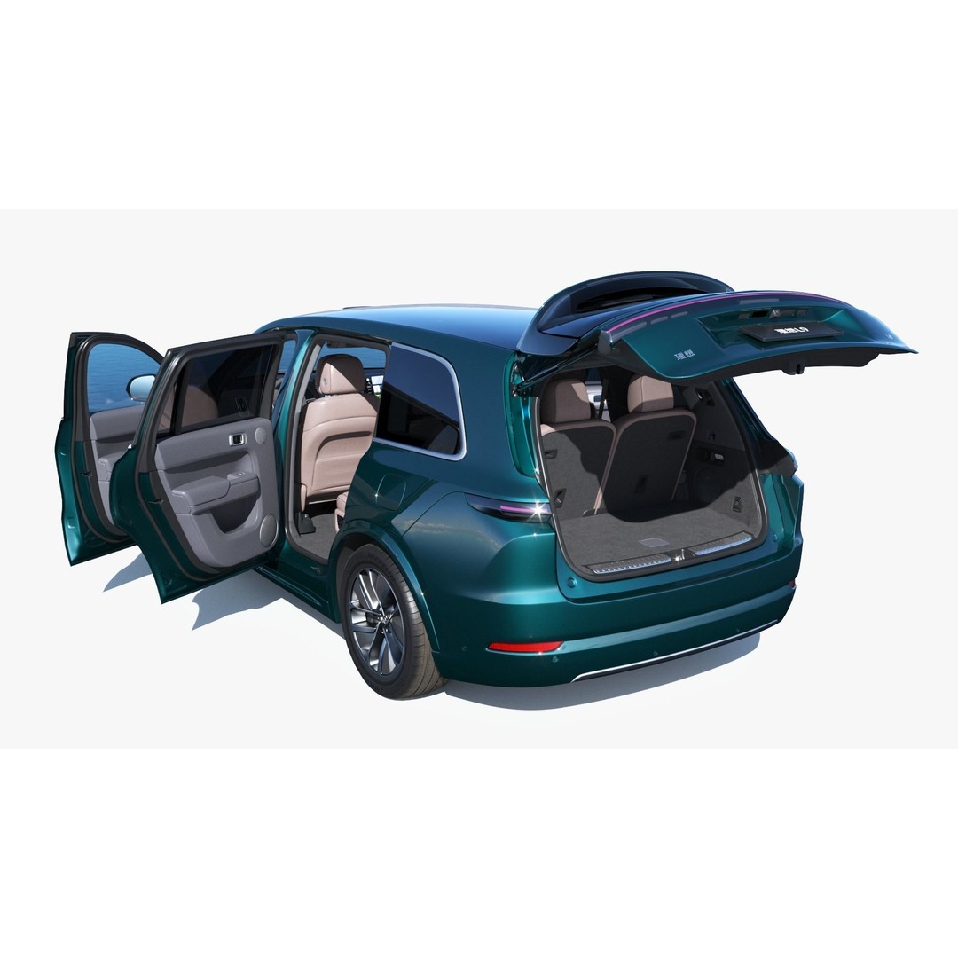 Li Auto L9 3D Model – Full-Size SUV with Interior, FBX, Blender - View 16