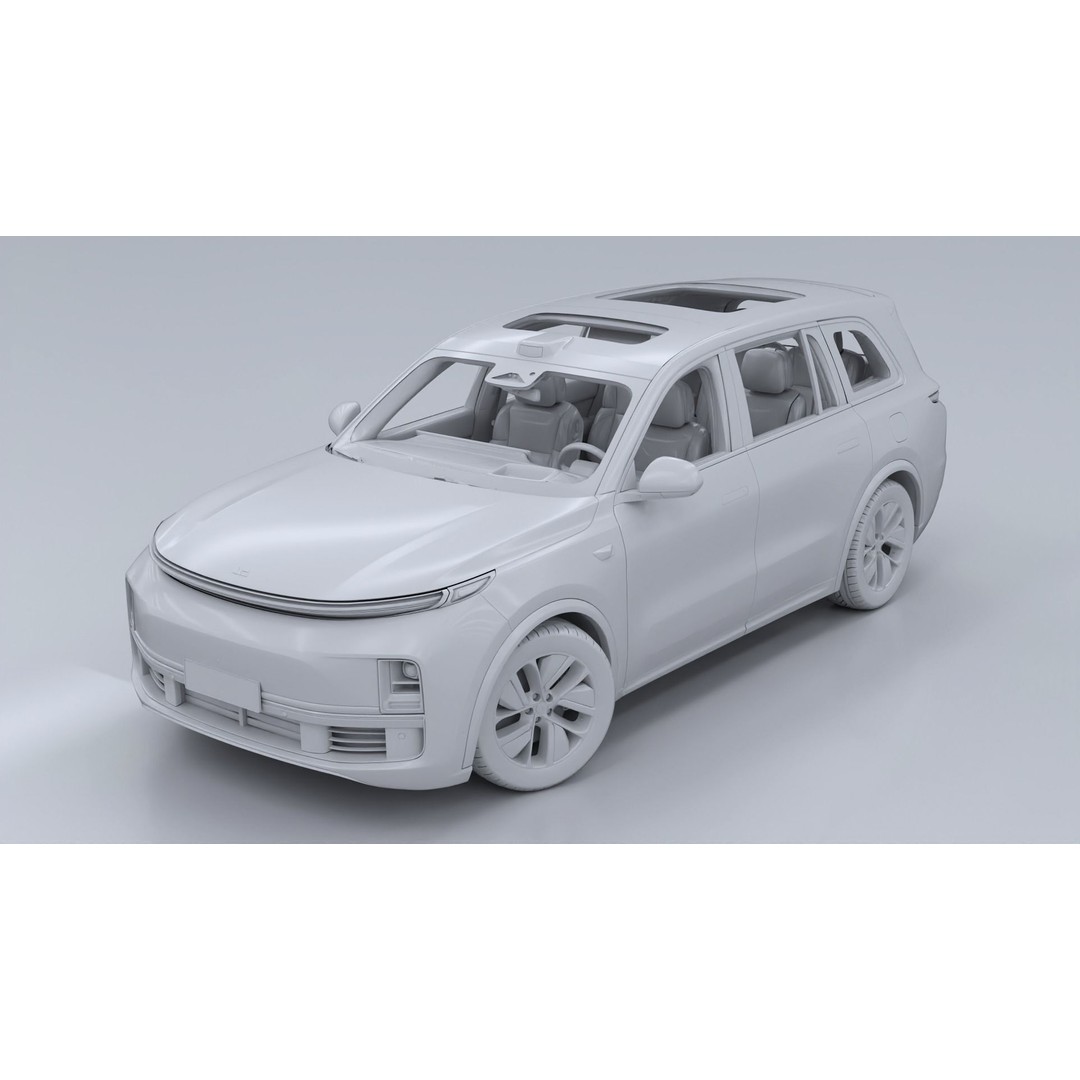Li Auto L9 3D Model – Full-Size SUV with Interior, FBX, Blender - View 22