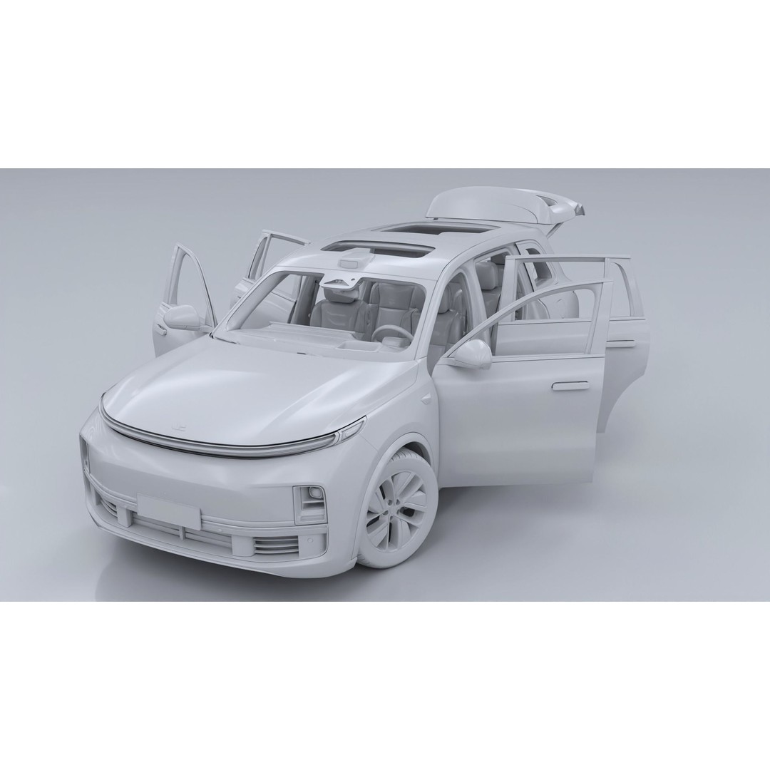 Li Auto L9 3D Model – Full-Size SUV with Interior, FBX, Blender - View 27
