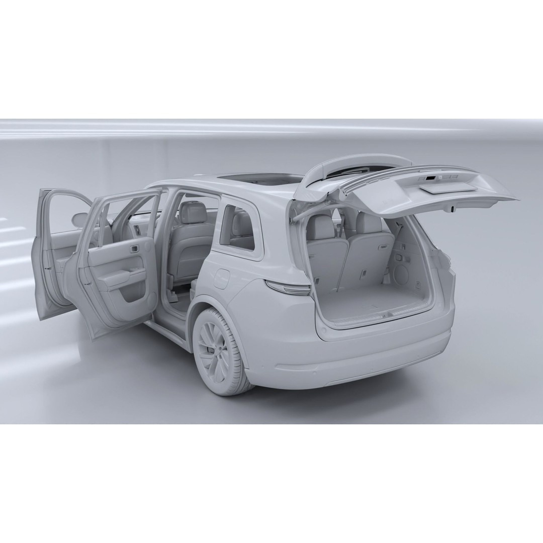 Li Auto L9 3D Model – Full-Size SUV with Interior, FBX, Blender - View 30