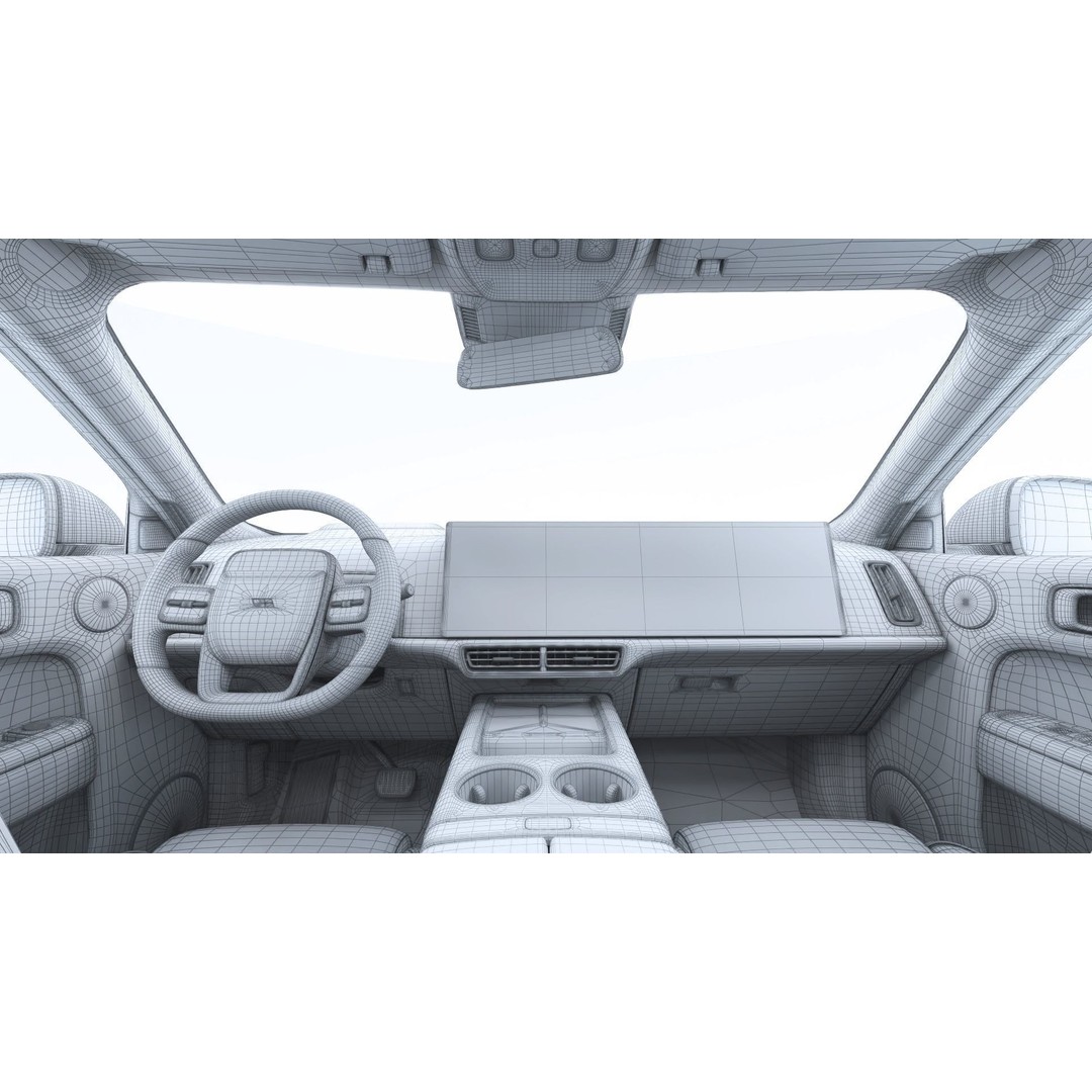 Li Auto L9 3D Model – Full-Size SUV with Interior, FBX, Blender - View 34