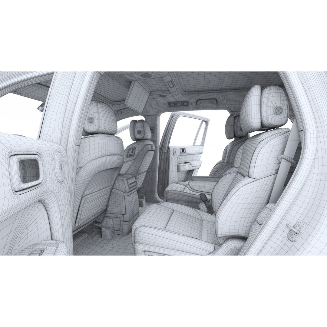 Li Auto L9 3D Model – Full-Size SUV with Interior, FBX, Blender - View 35