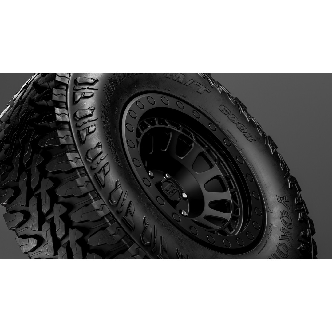 Yokohama Geolander MT G003 3D Model – High Poly Offroad Tire, FBX/OBJ - View 5