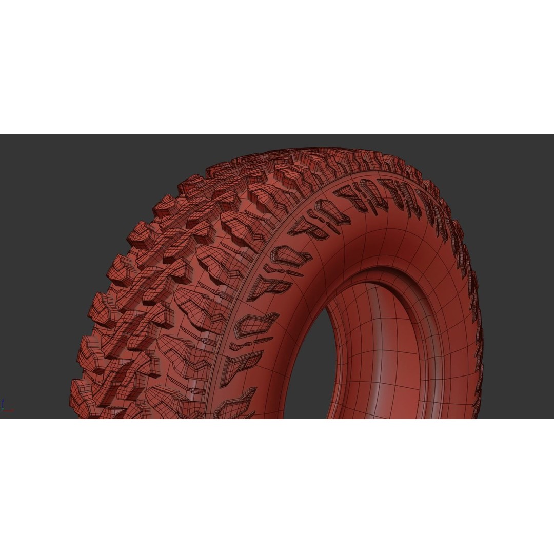 Yokohama Geolander MT G003 3D Model – High Poly Offroad Tire, FBX/OBJ - View 6