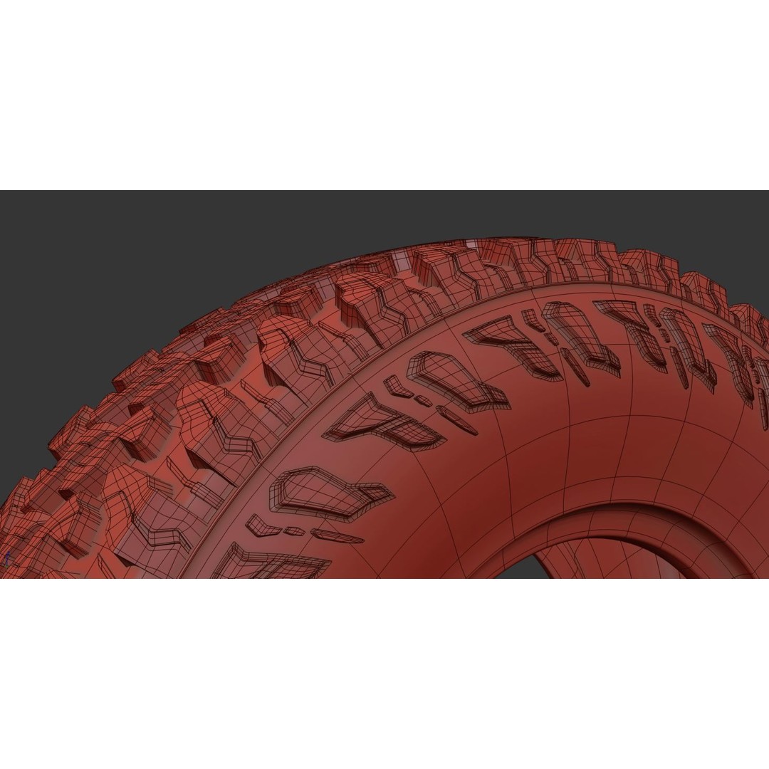 Yokohama Geolander MT G003 3D Model – High Poly Offroad Tire, FBX/OBJ - View 7
