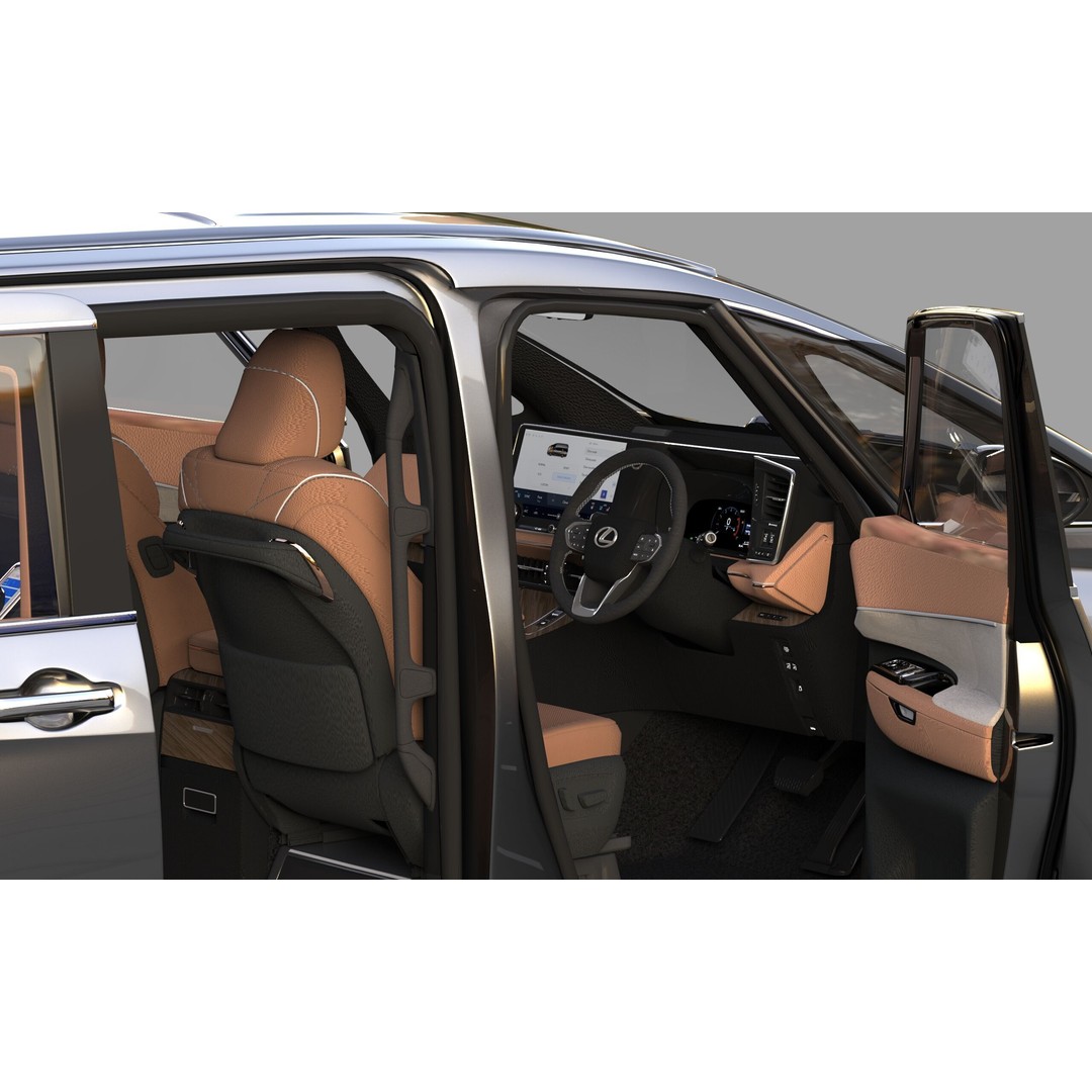 Lexus LM 2024 3D Model – High-Poly Luxury Car Interior, FBX, OBJ - View 16
