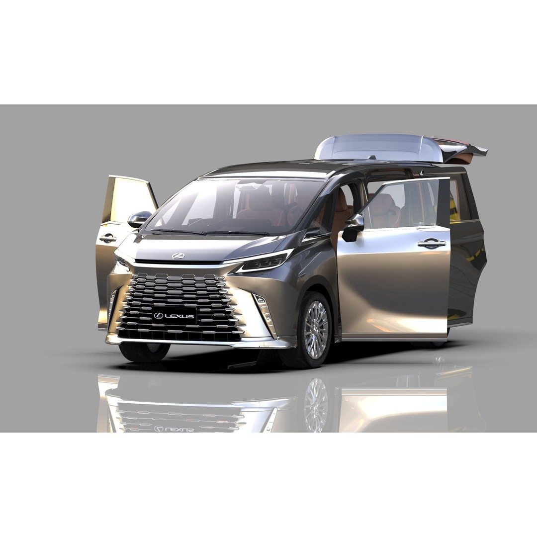 Lexus LM 2024 3D Model – High-Poly Luxury Car Interior, FBX, OBJ - View 17