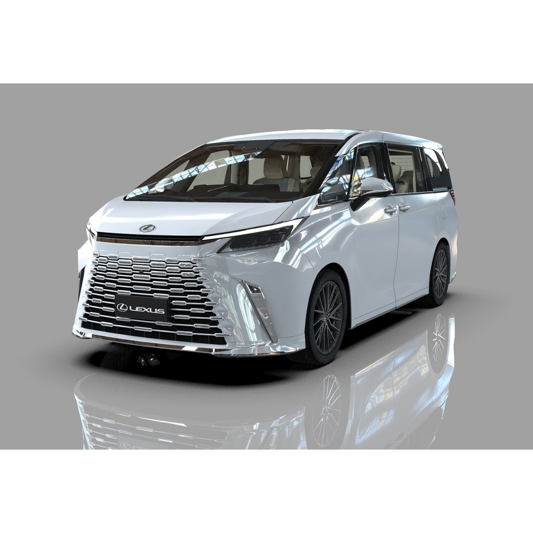 Lexus LM 2024 3D Model – High-Poly Luxury Car Interior, FBX, OBJ - View 21