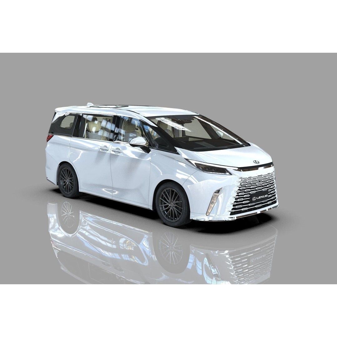 Lexus LM 2024 3D Model – High-Poly Luxury Car Interior, FBX, OBJ - View 23