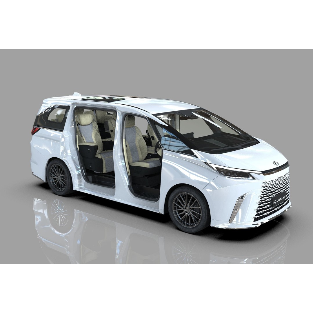 Lexus LM 2024 3D Model – High-Poly Luxury Car Interior, FBX, OBJ - View 24