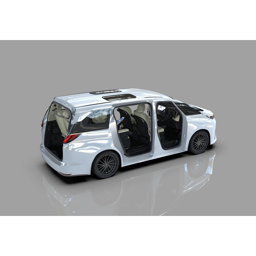 Lexus LM 2024 3D Model – High-Poly Luxury Car Interior, FBX, OBJ - View 25