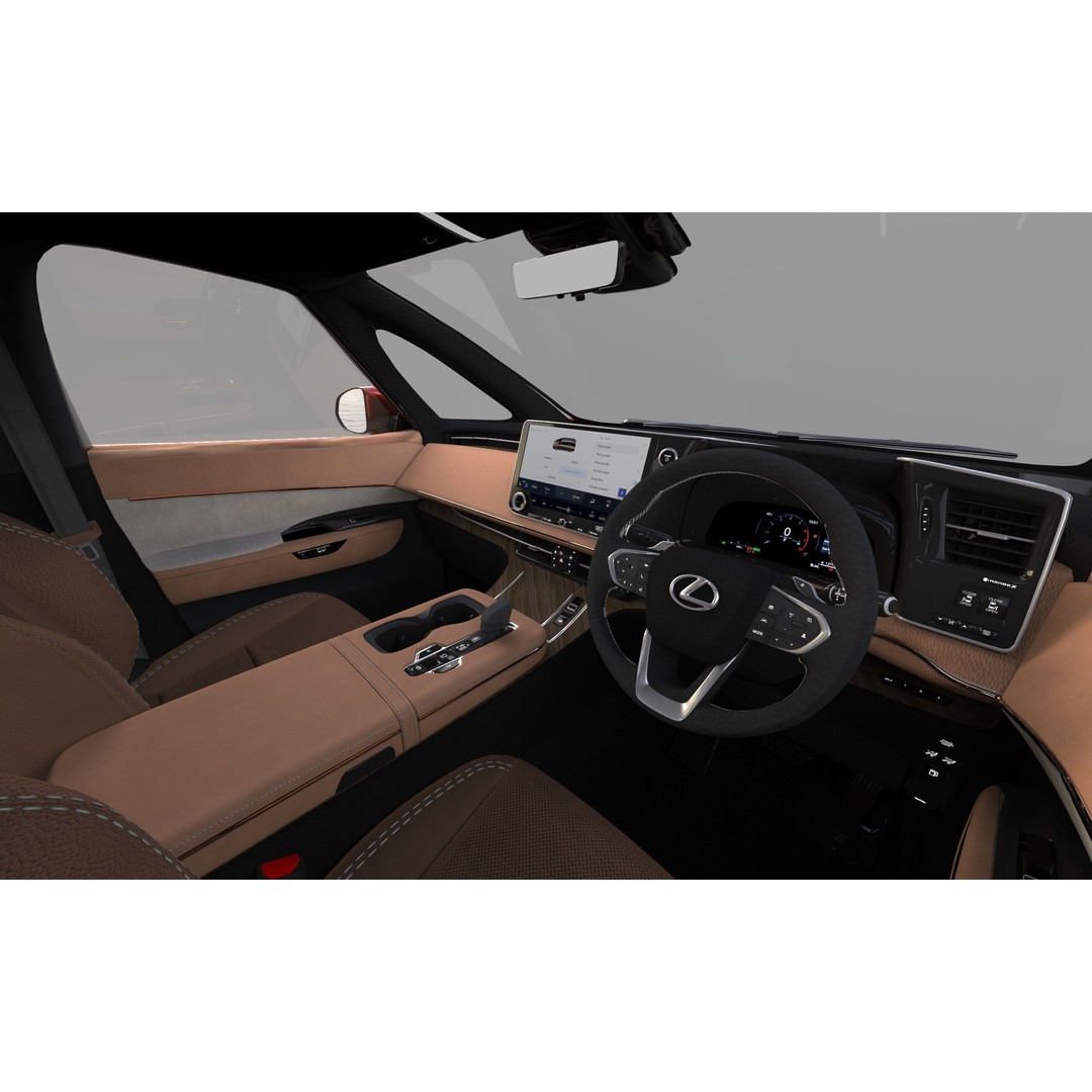 Lexus LM 2024 3D Model – High-Poly Luxury Car Interior, FBX, OBJ - View 29
