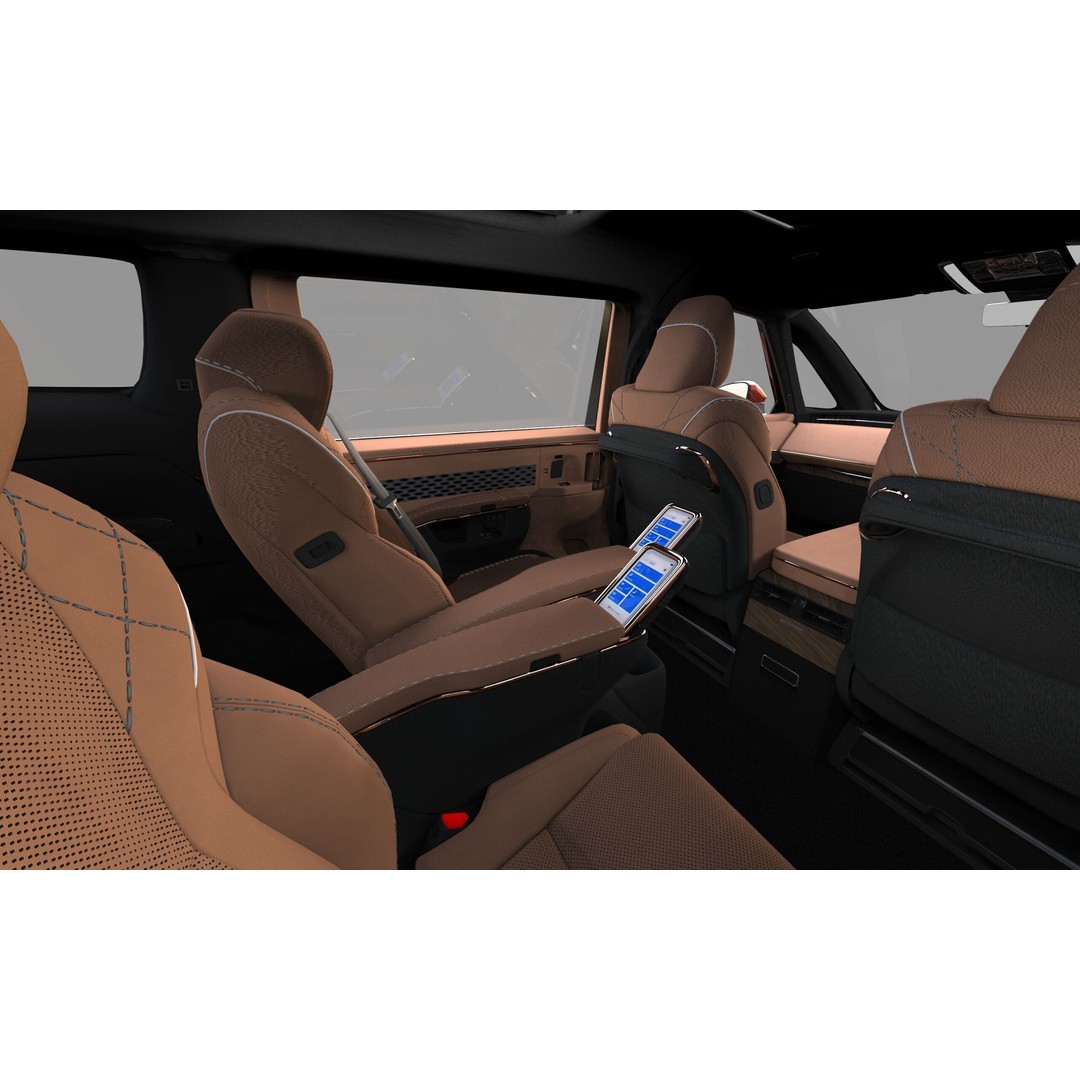 Lexus LM 2024 3D Model – High-Poly Luxury Car Interior, FBX, OBJ - View 31
