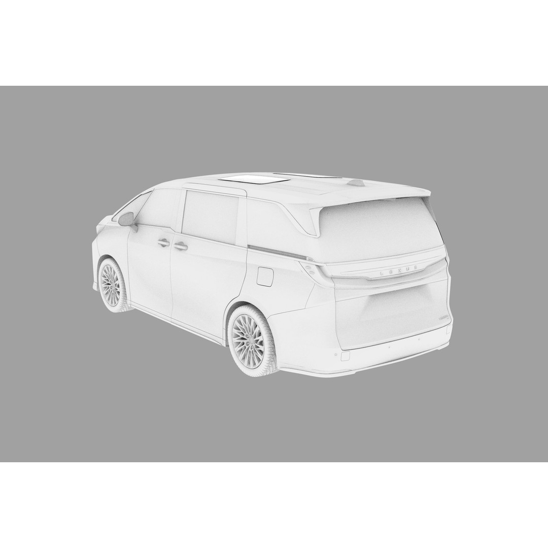 Lexus LM 2024 3D Model – High-Poly Luxury Car Interior, FBX, OBJ - View 38