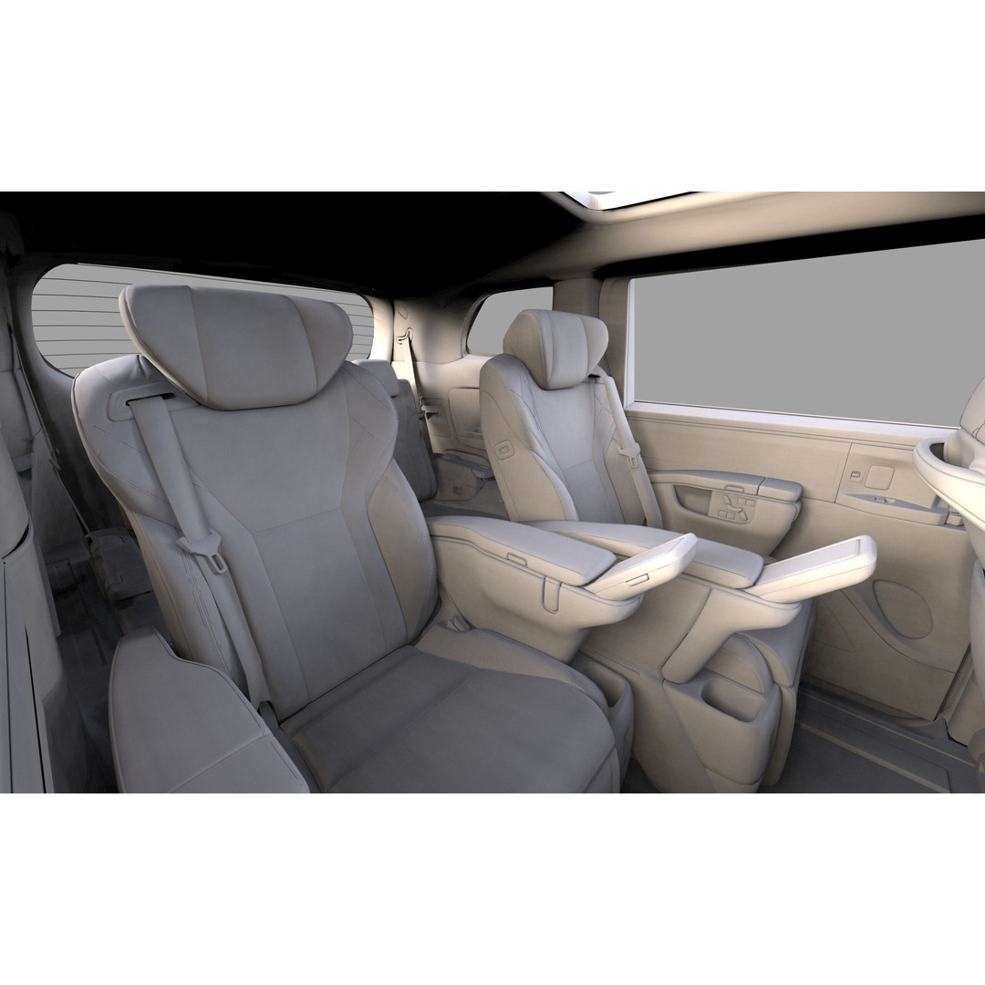 Lexus LM 2024 3D Model – High-Poly Luxury Car Interior, FBX, OBJ - View 47