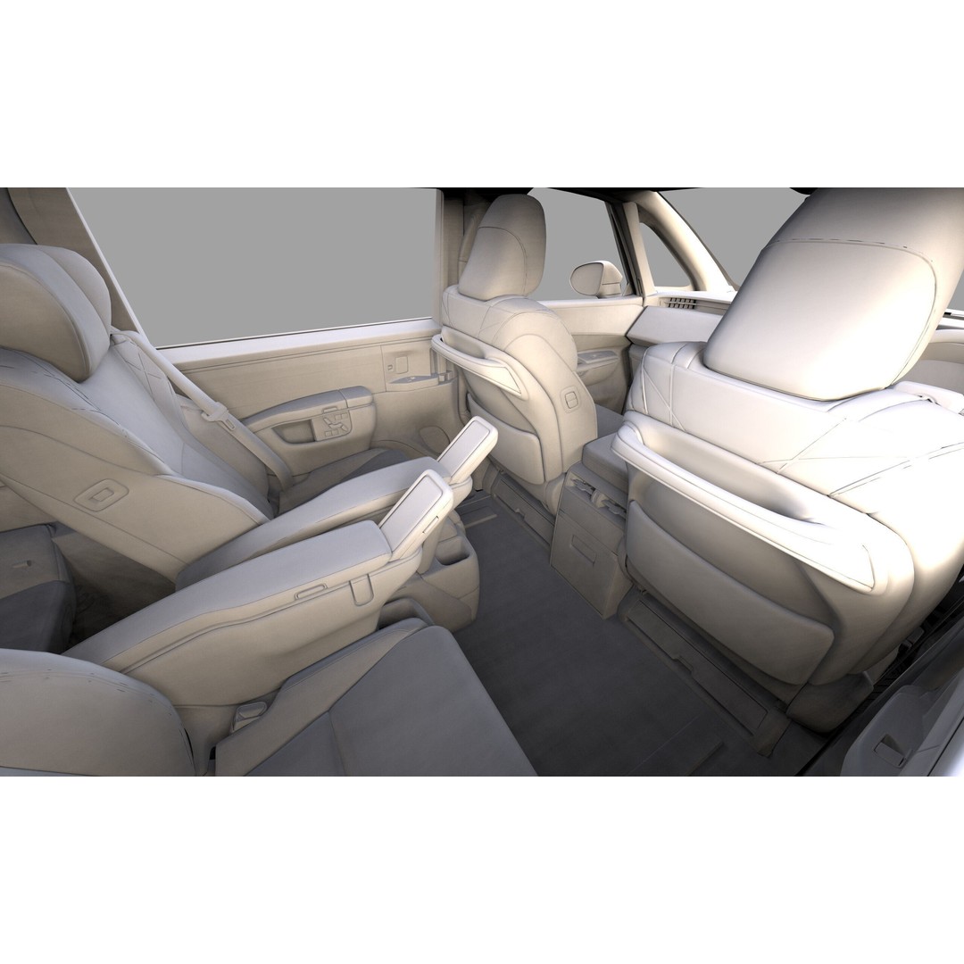 Lexus LM 2024 3D Model – High-Poly Luxury Car Interior, FBX, OBJ - View 48
