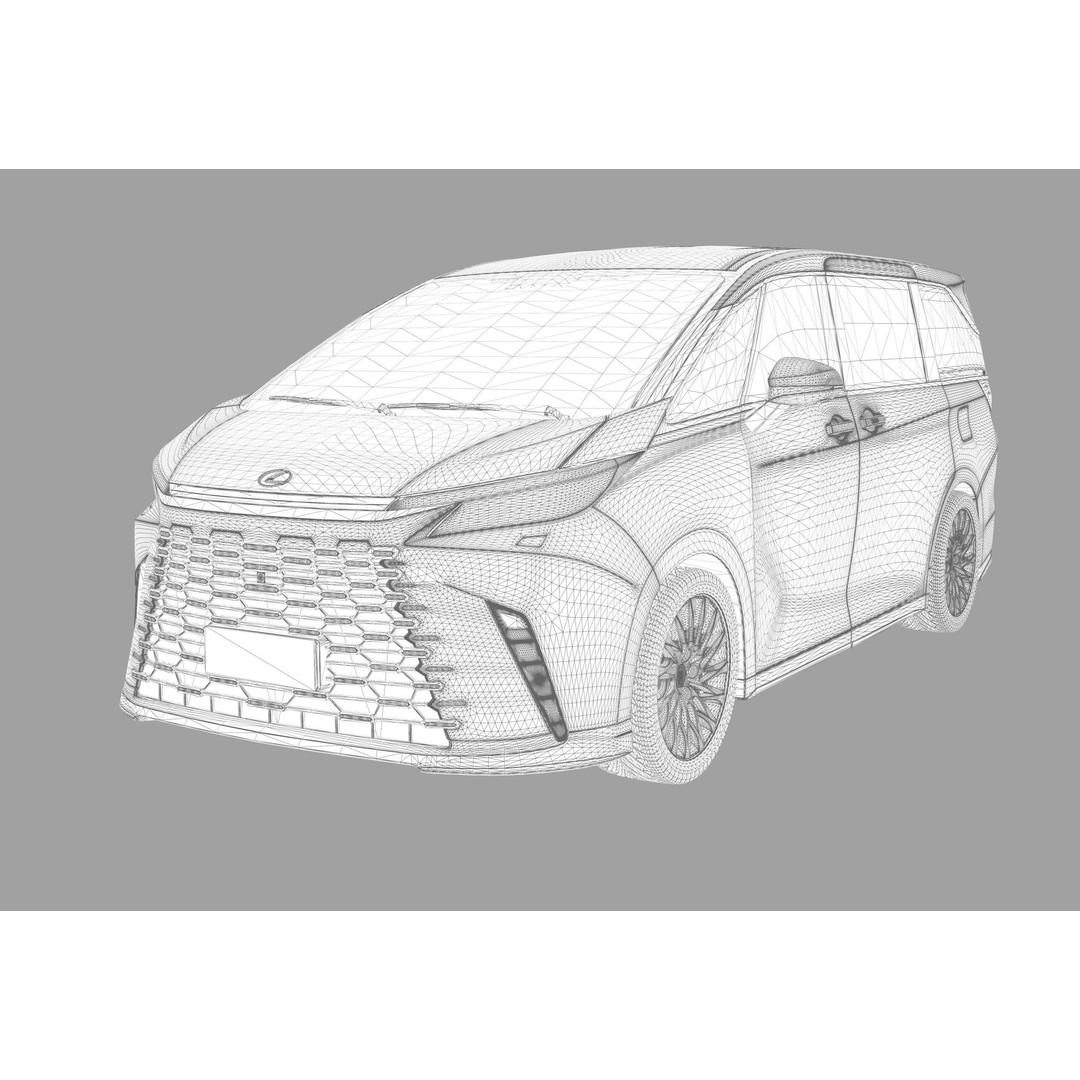 Lexus LM 2024 3D Model – High-Poly Luxury Car Interior, FBX, OBJ - View 50