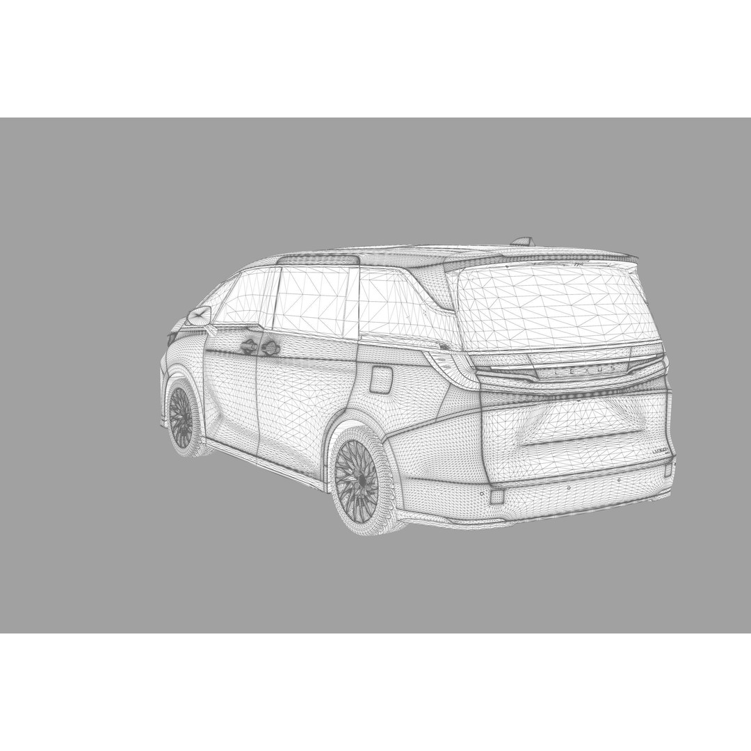 Lexus LM 2024 3D Model – High-Poly Luxury Car Interior, FBX, OBJ - View 53