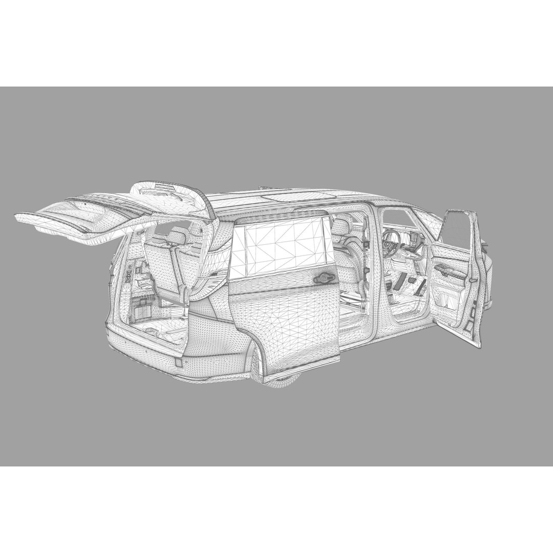 Lexus LM 2024 3D Model – High-Poly Luxury Car Interior, FBX, OBJ - View 59