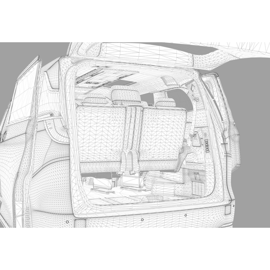 Lexus LM 2024 3D Model – High-Poly Luxury Car Interior, FBX, OBJ - View 63