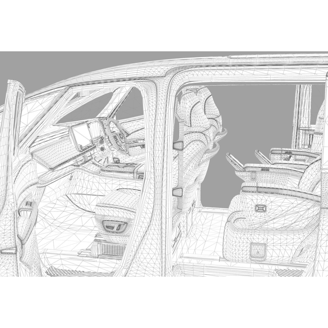 Lexus LM 2024 3D Model – High-Poly Luxury Car Interior, FBX, OBJ - View 64