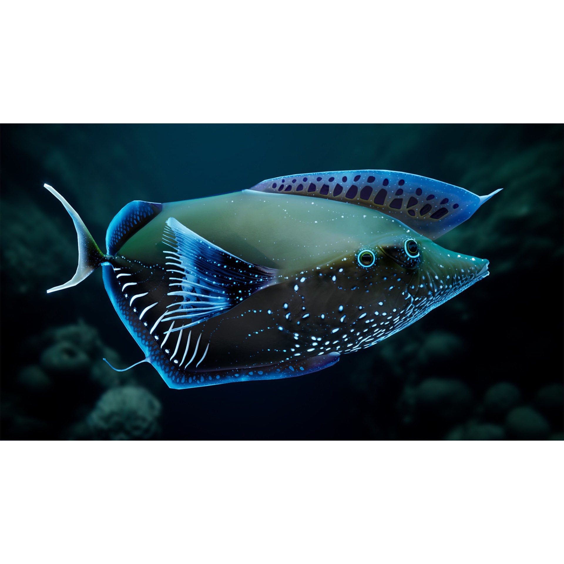 Alien Fish - Low-Poly Game-Ready 3D Model