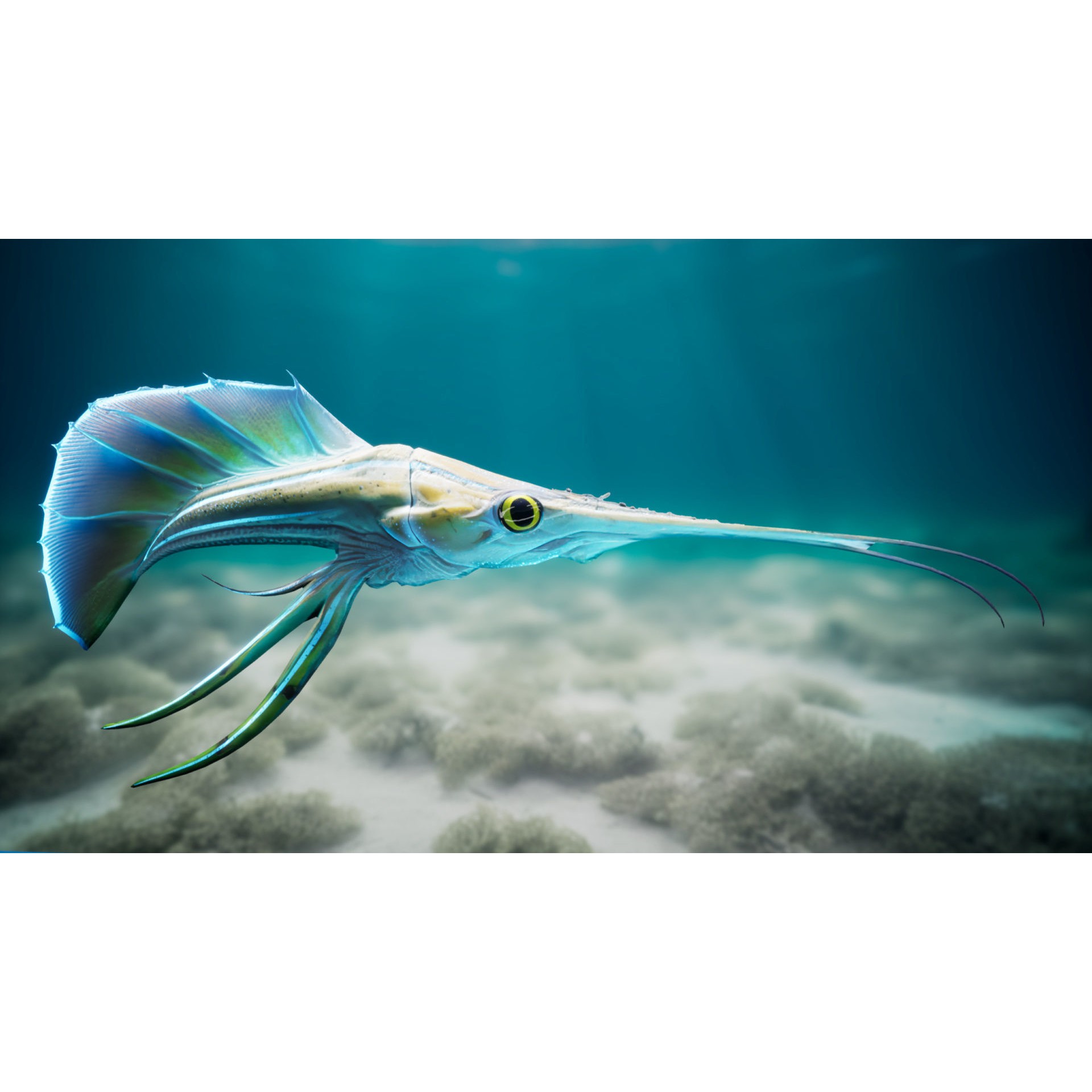 Alien Fish - Low-Poly Game-Ready 3D Model - View 12