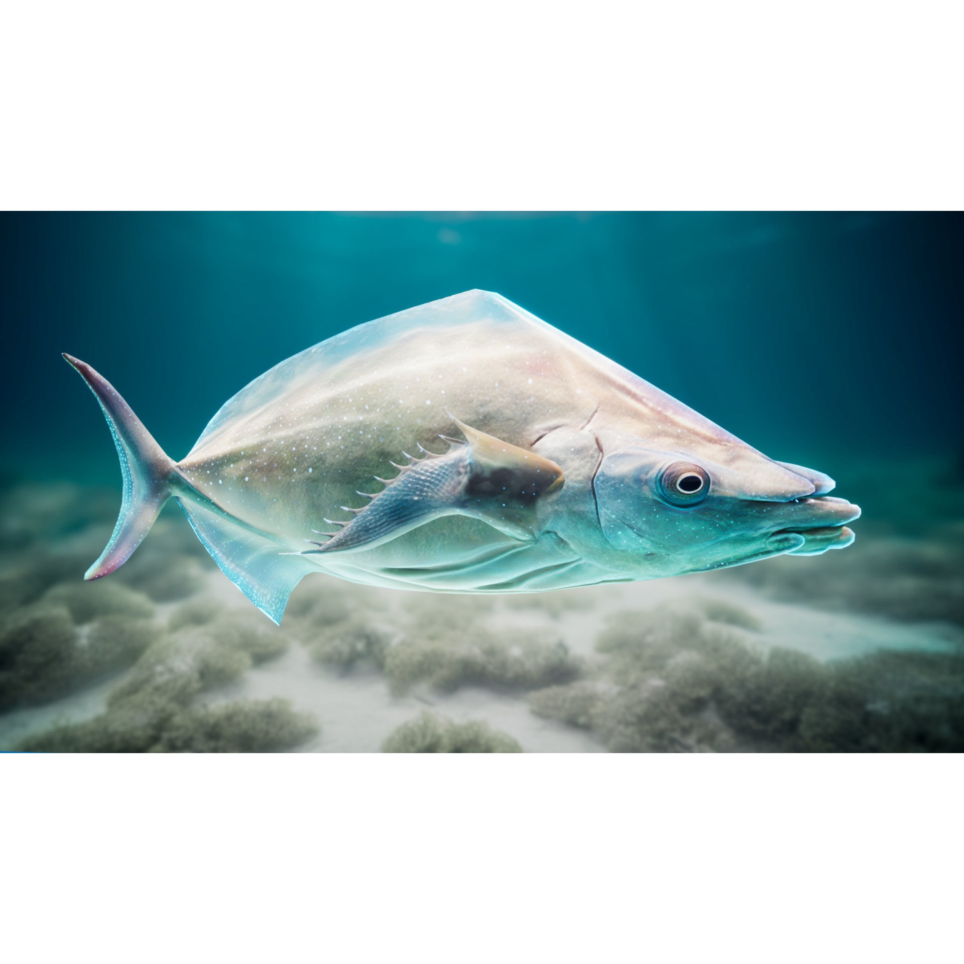 Alien Fish - Low-Poly Game-Ready 3D Model - View 4