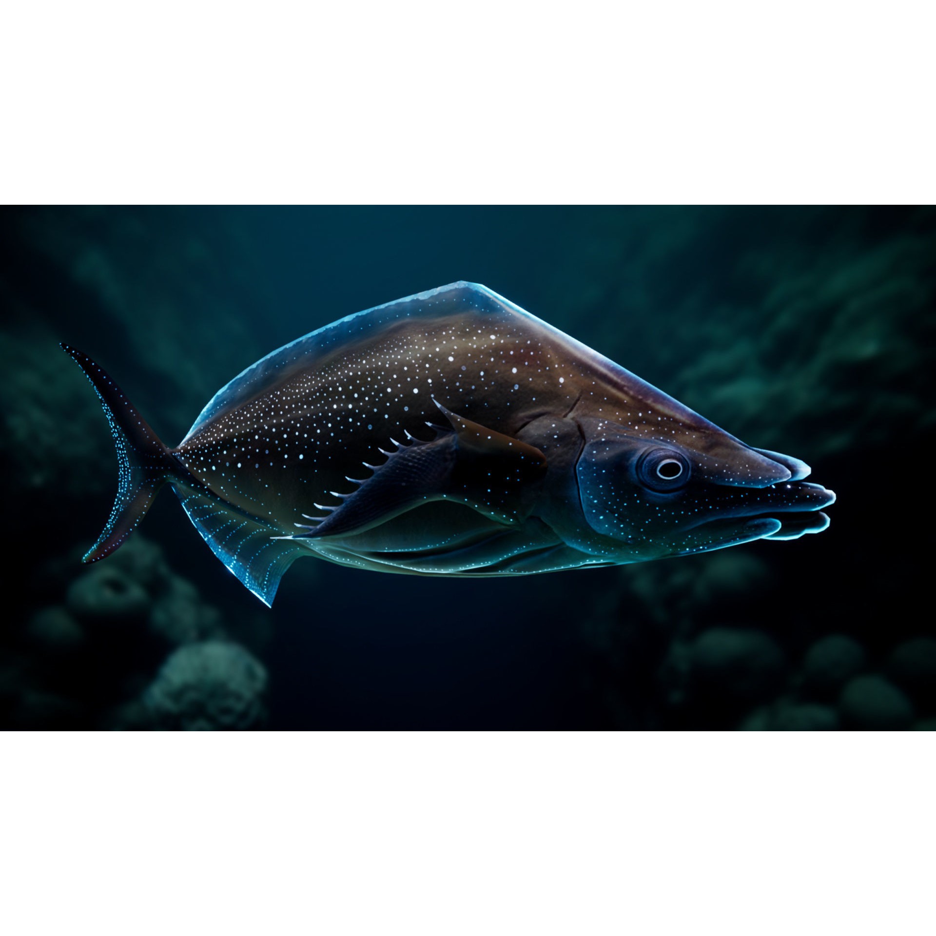 Alien Fish - Low-Poly Game-Ready 3D Model - View 5